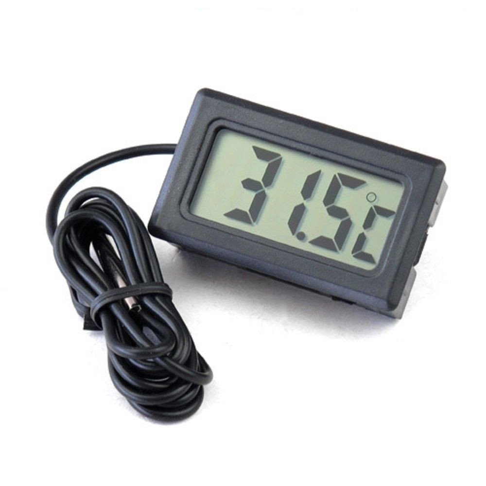 FY-10 Mini LCD Digital Thermometer Aquarium Car Water Bath Temperature Tester Detector Monitor Embedded Temperature Sensor 1M