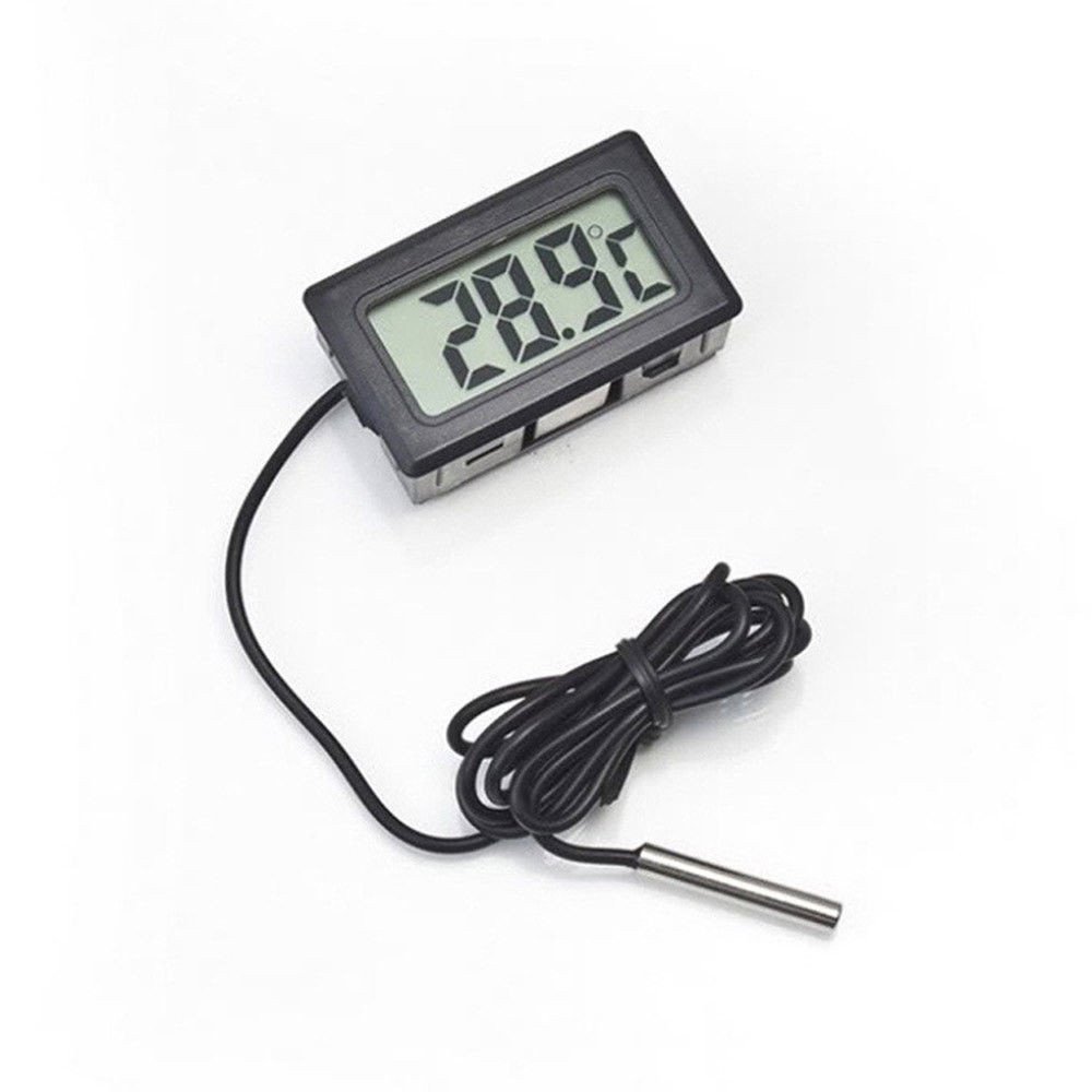FY-10 Mini LCD Digital Thermometer Aquarium Car Water Bath Temperature Tester Detector Monitor Embedded Temperature Sensor 1M