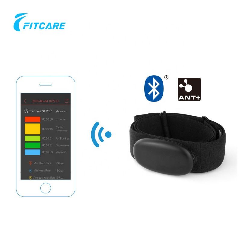 Accurate ANT+Bluetooth heart rate sensor with heart rate chest strap