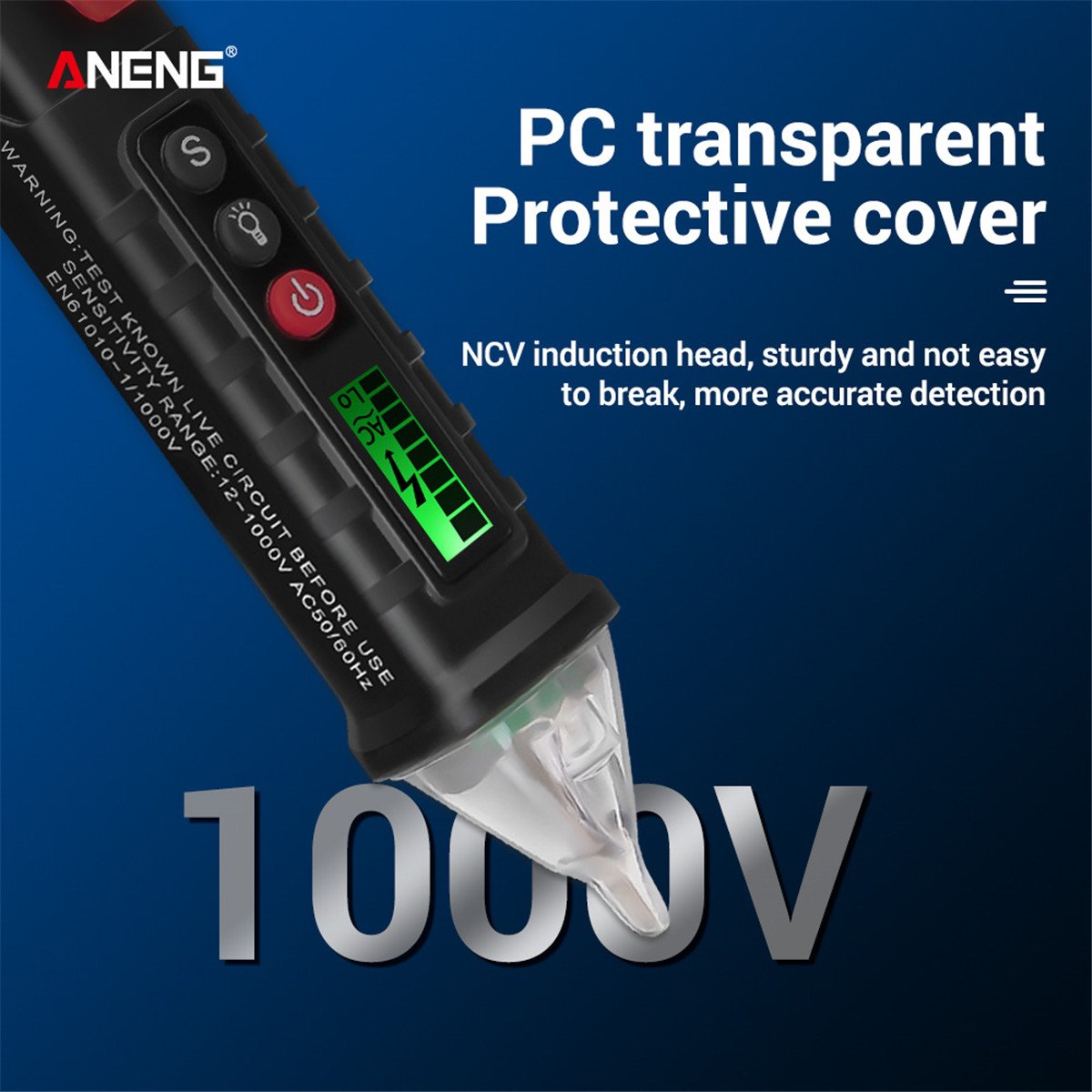 ANENG VC1010 Digital AC/DC Voltage Detectors Smart Non-Contact Tester Pen Meter 12-1000V Current Electric Sensor Test Pencil