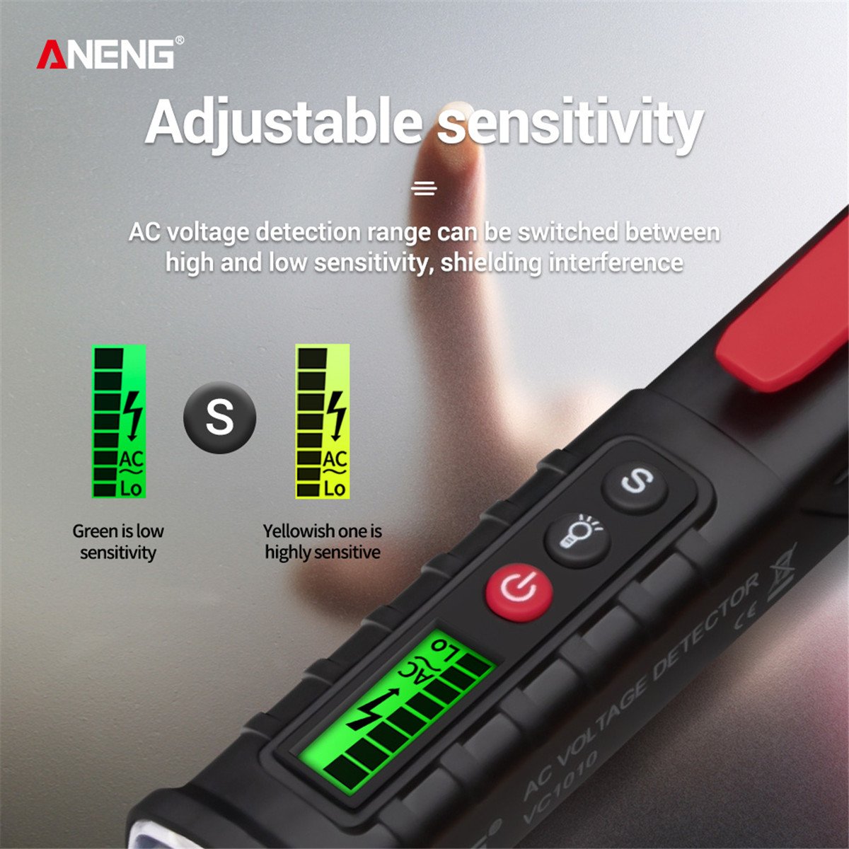 ANENG VC1010 Digital AC/DC Voltage Detectors Smart Non-Contact Tester Pen Meter 12-1000V Current Electric Sensor Test Pencil