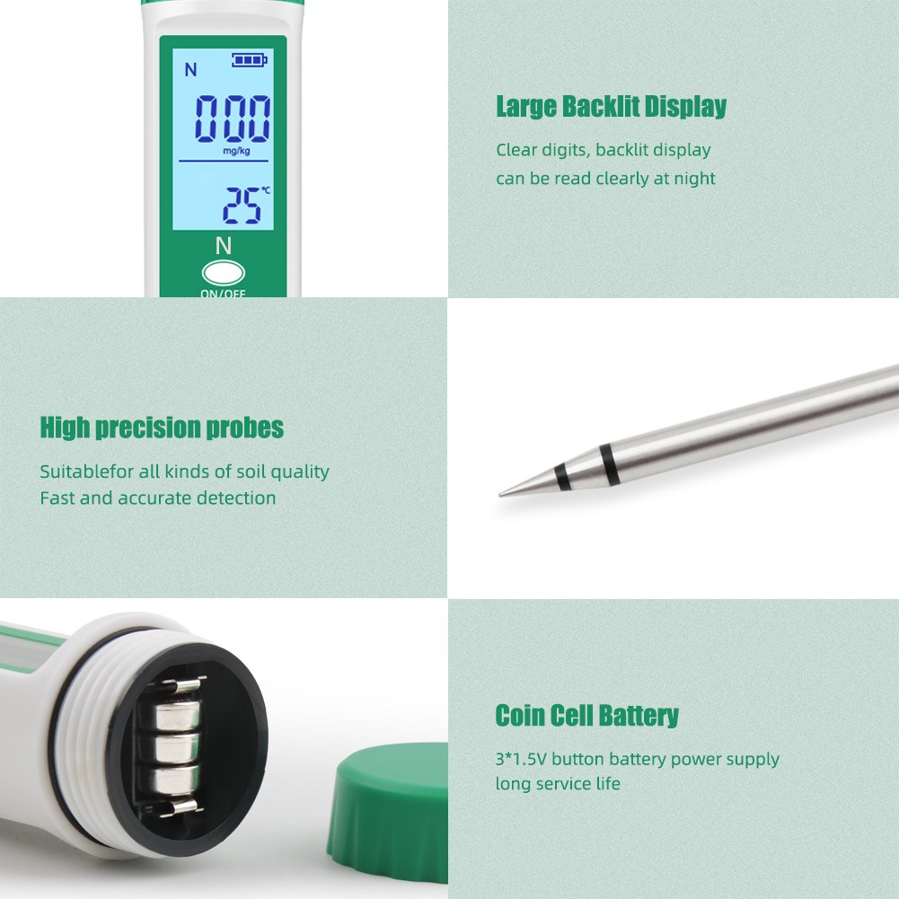Garden Agriculture large backlit Soil N Sensor Quick Nitrogen Tester for Greenhouse planting