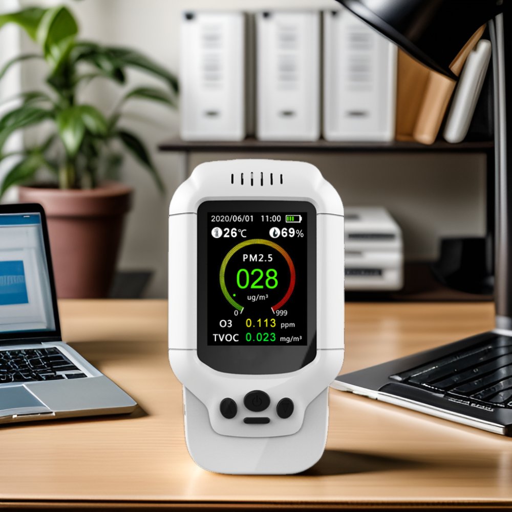 Dienmern 2024 Portable Handheld Gas Analyzer O3 Ozone Concentration Level Detector PM2.5 PM1.0 TVOC Multi Gas Tester Monitor