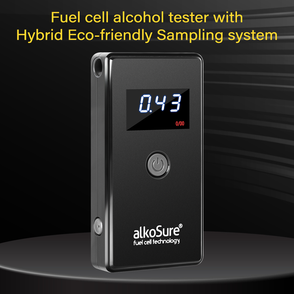 Fuel cell alcohol tester breathalyzer portable non contact LED display alcohol tester