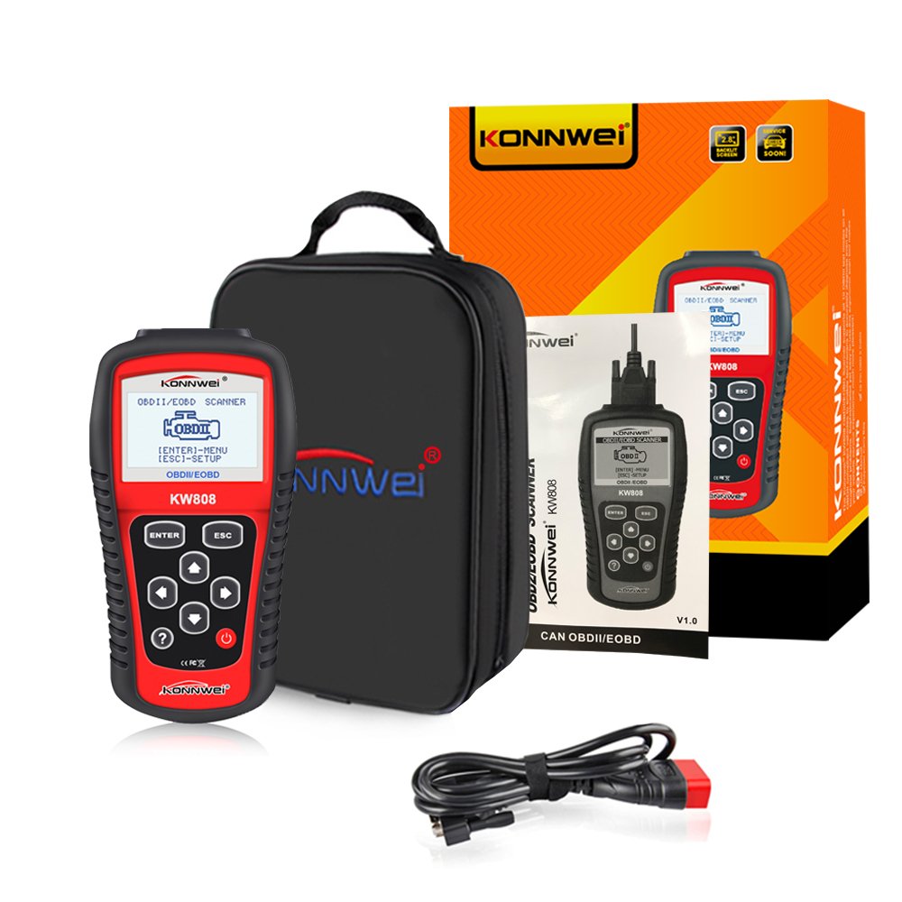 KONNWEI KW808 obd 2 tester auto diesel gasoline gas analyzer emissio scanner ecu EGR EVAP O2 Sensor OBDII Scanner