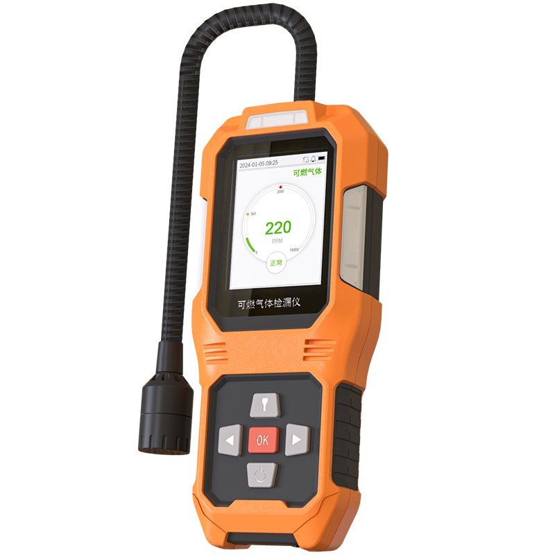 Digital Gas Leak Detector 0~9999PPM Range Audible/Visual Alarm Gooseneck Semiconductor Sensor Propane, Natural Gas, Combustible