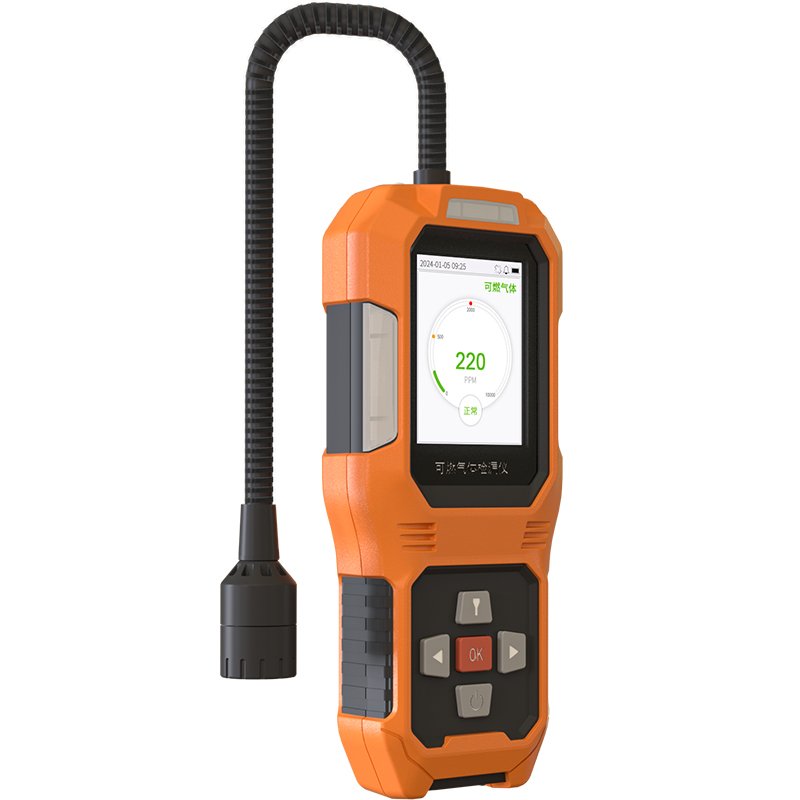 Digital Gas Leak Detector 0~9999PPM Range Audible/Visual Alarm Gooseneck Semiconductor Sensor Propane, Natural Gas, Combustible