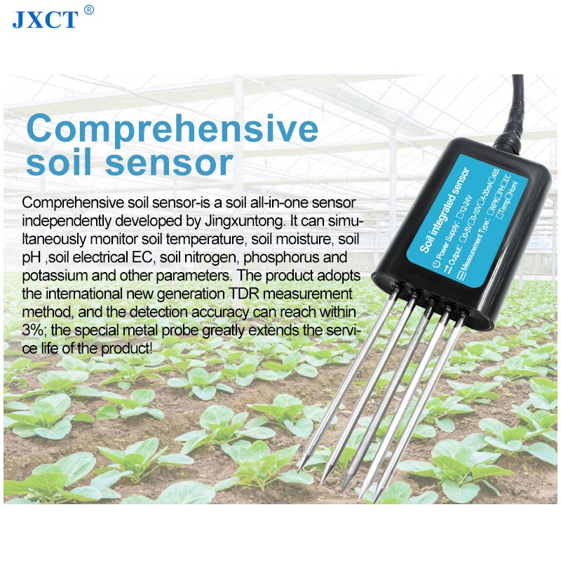Soil Nutrient Multi in One Tester Soil+PH+NPK+Conductivity+Moisture And Temperature Sensors