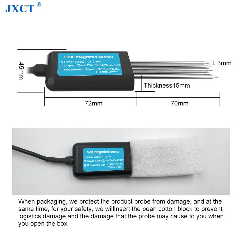Soil Nutrient Multi in One Tester Soil+PH+NPK+Conductivity+Moisture And Temperature Sensors