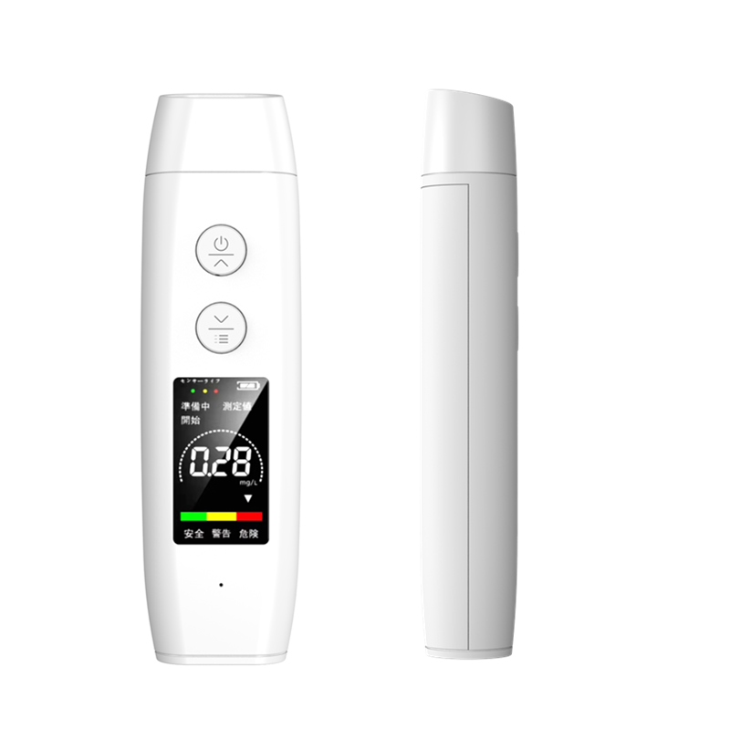 Wholesale White Portable Breathalyzer Air Blowing Alcohol Meter Safety Record Storage Alcohol Detector