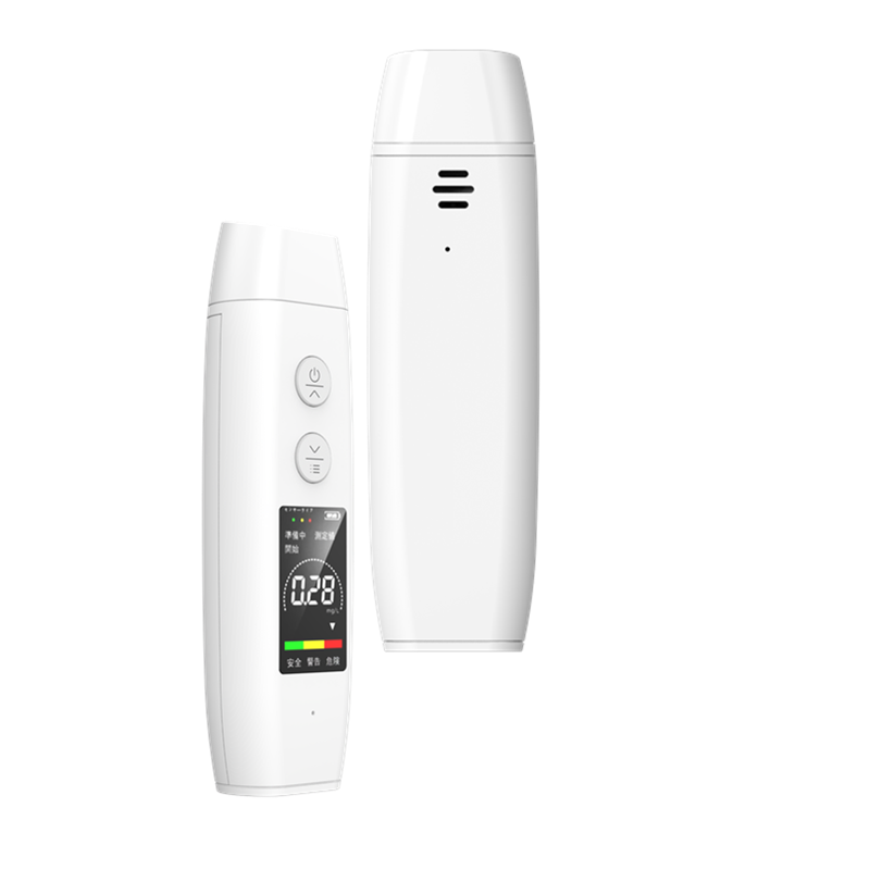 Wholesale White Portable Breathalyzer Air Blowing Alcohol Meter Safety Record Storage Alcohol Detector