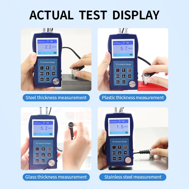 DR83S Metal Steel Pipeline Wall Thickness Gauge Portable Plastic Glass Digital Thickness Gauge Meter Ultrasonic Thickness Gauge