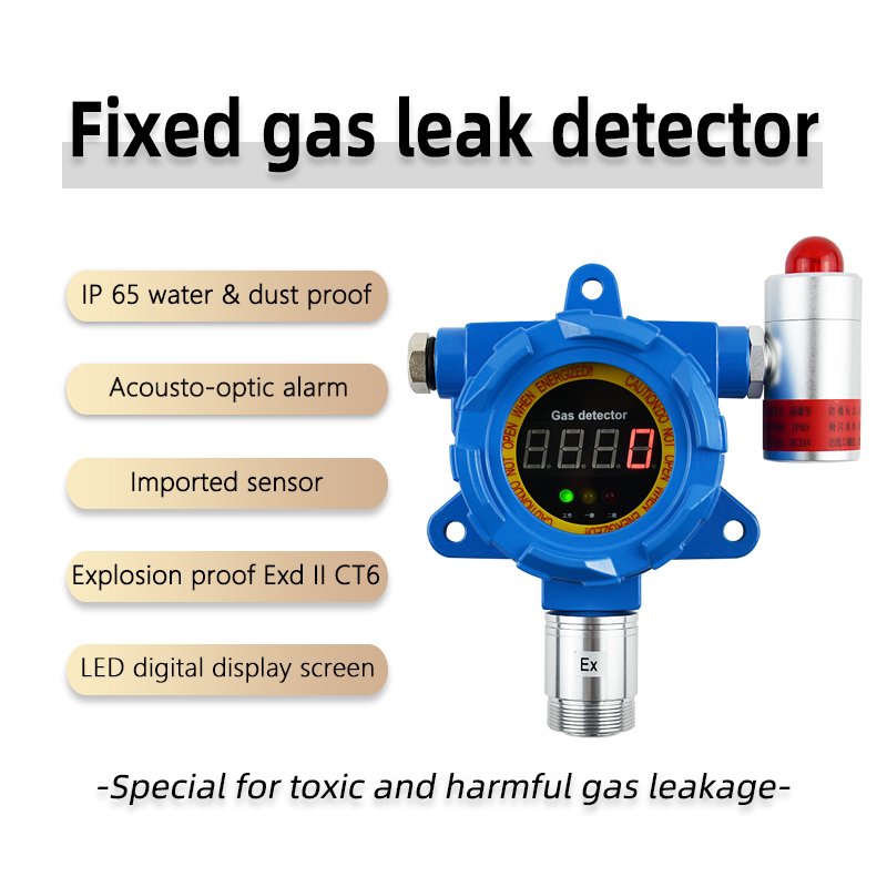 Digital display Fixed Ozone gas detector with alarm ozone monitor