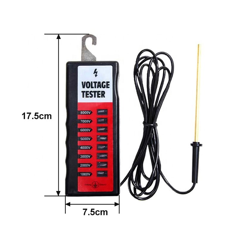 Under ground 8 neon lights 8kv electric fence Portable Cattle Fence Tester