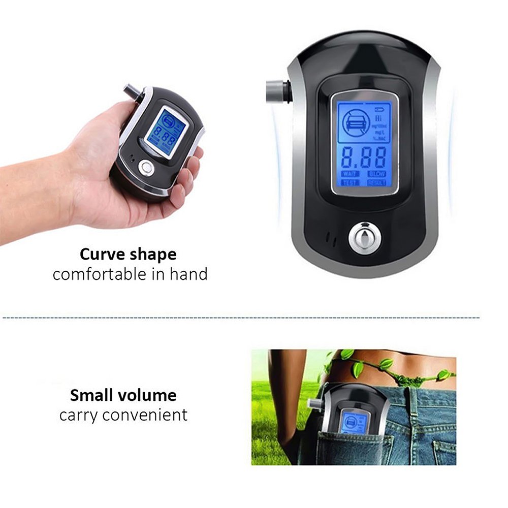 Best Selling Electronic Breathalyzer Alcoholimetro Home Breath Alcohol Drager Gas Detector Alkomat Mini Digital Alcohol Tester
