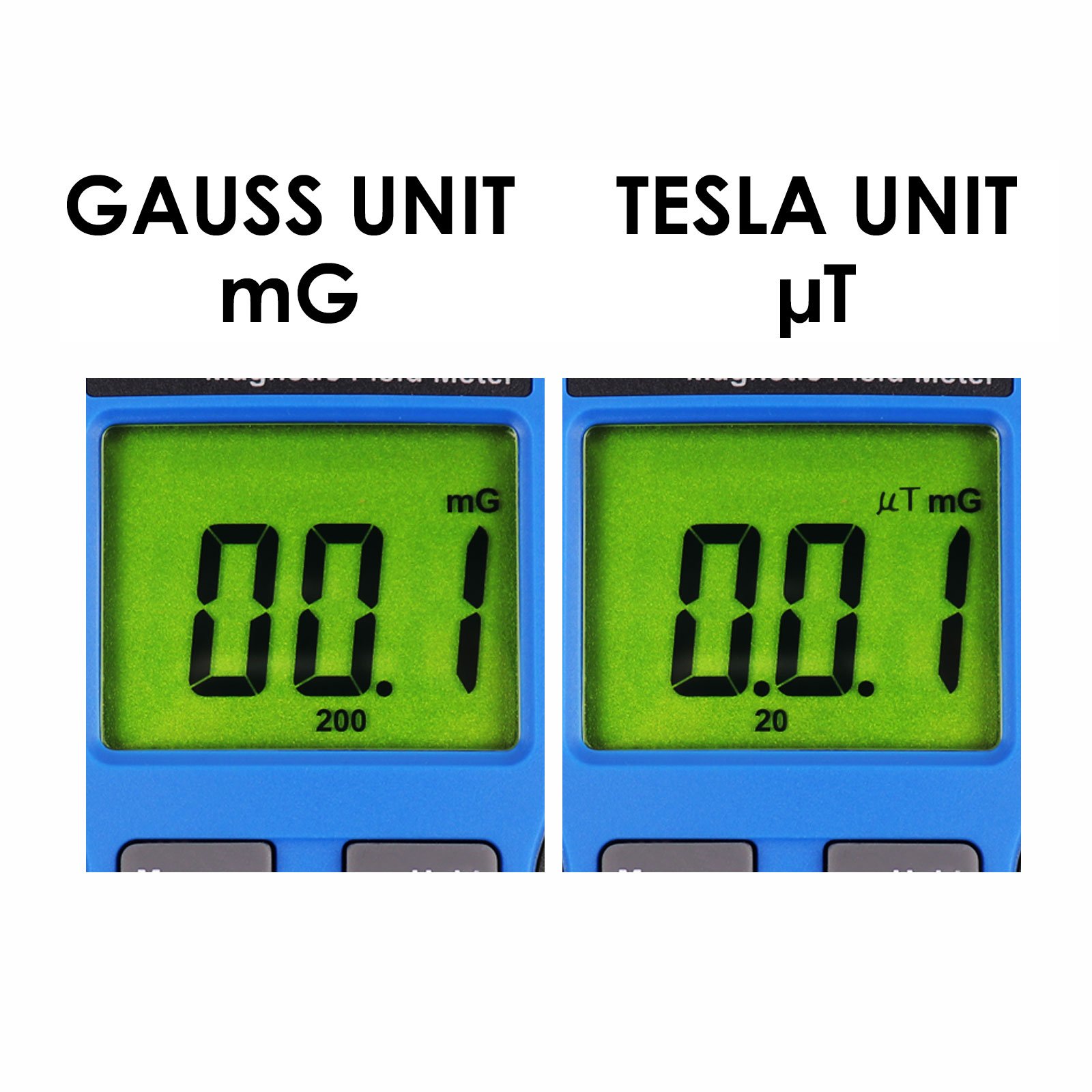 Single Axis Gaussmeter EMF ELF Meter Detector Electromagnetic Field mG 30-300Hz Frequency