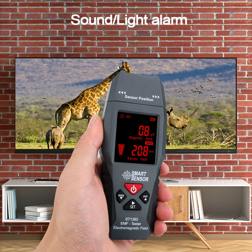 Professional Digital Electromagnetic Field Radiation Tester Magnetic Electric Strength EMF Detector with Temperature Measurement