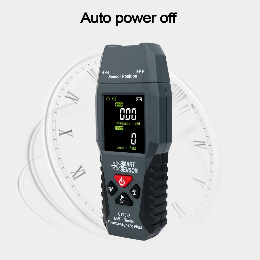 Professional Digital Electromagnetic Field Radiation Tester Magnetic Electric Strength EMF Detector with Temperature Measurement