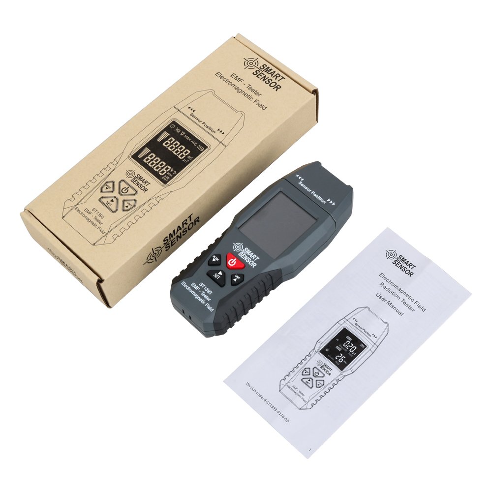 Professional Digital Electromagnetic Field Radiation Tester Magnetic Electric Strength EMF Detector with Temperature Measurement