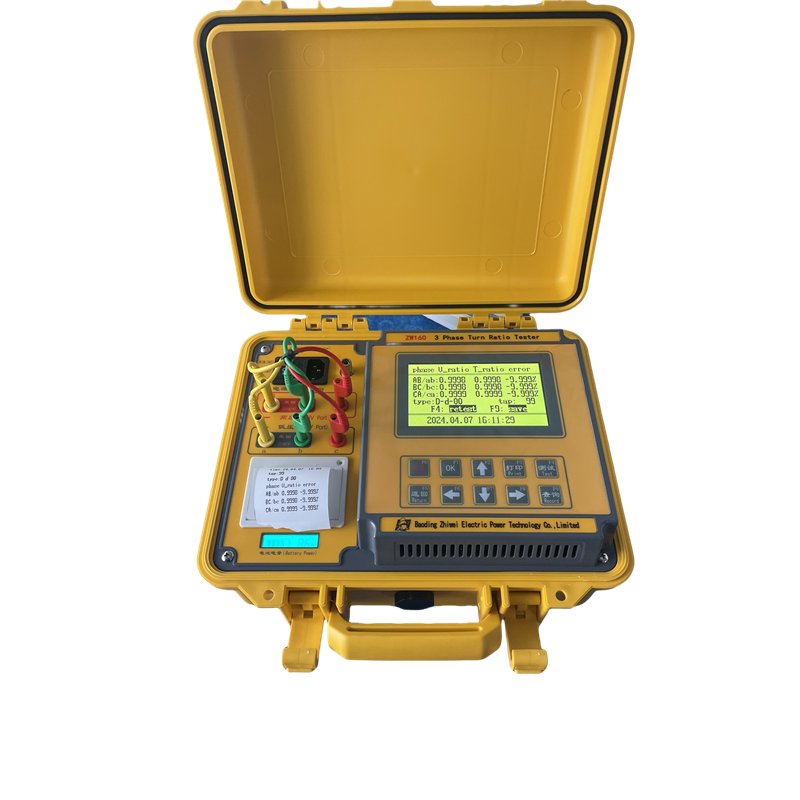 English/Spanish/Russian 3 Languages To Choose Three Phase Transformer DC Winding Resistance Turns Ratio Tester TTR Meter Tester