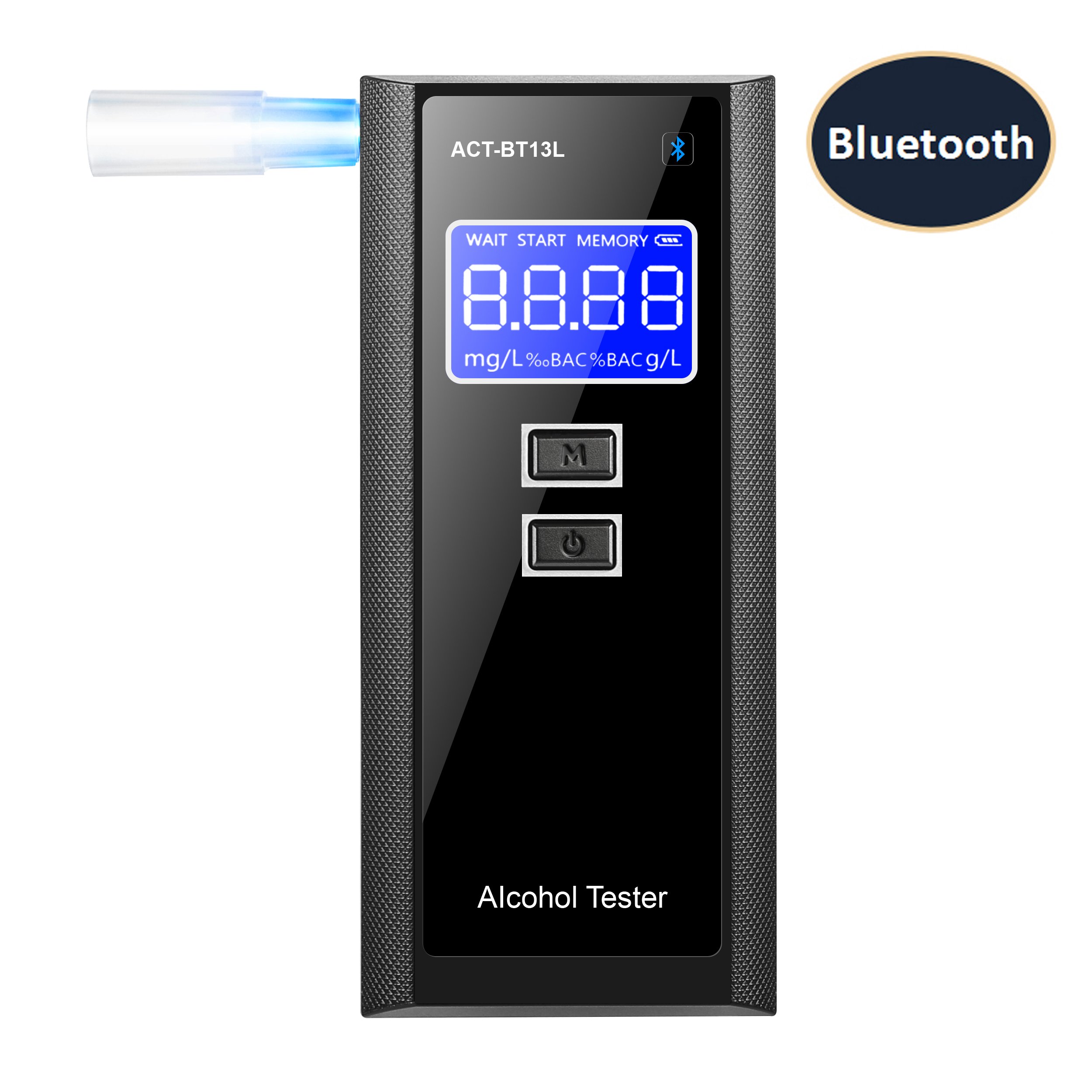 Mobile phone connected breathalyzer bluetooth function alcohol tester hand held alcohol checker