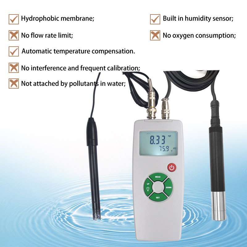 Handheld Water Quality Analyzers DO Detector Good Performance Waterproof Optic Portable Dissolved Oxygen pH Meter