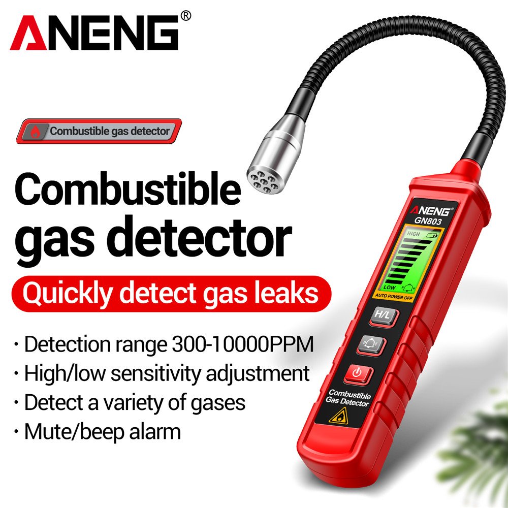 ANENG GN803 Handheld Gas Leak Detector Portable Gases Concentration Analyzer Meter Leakage Tools Methane Combustible Gas Testers