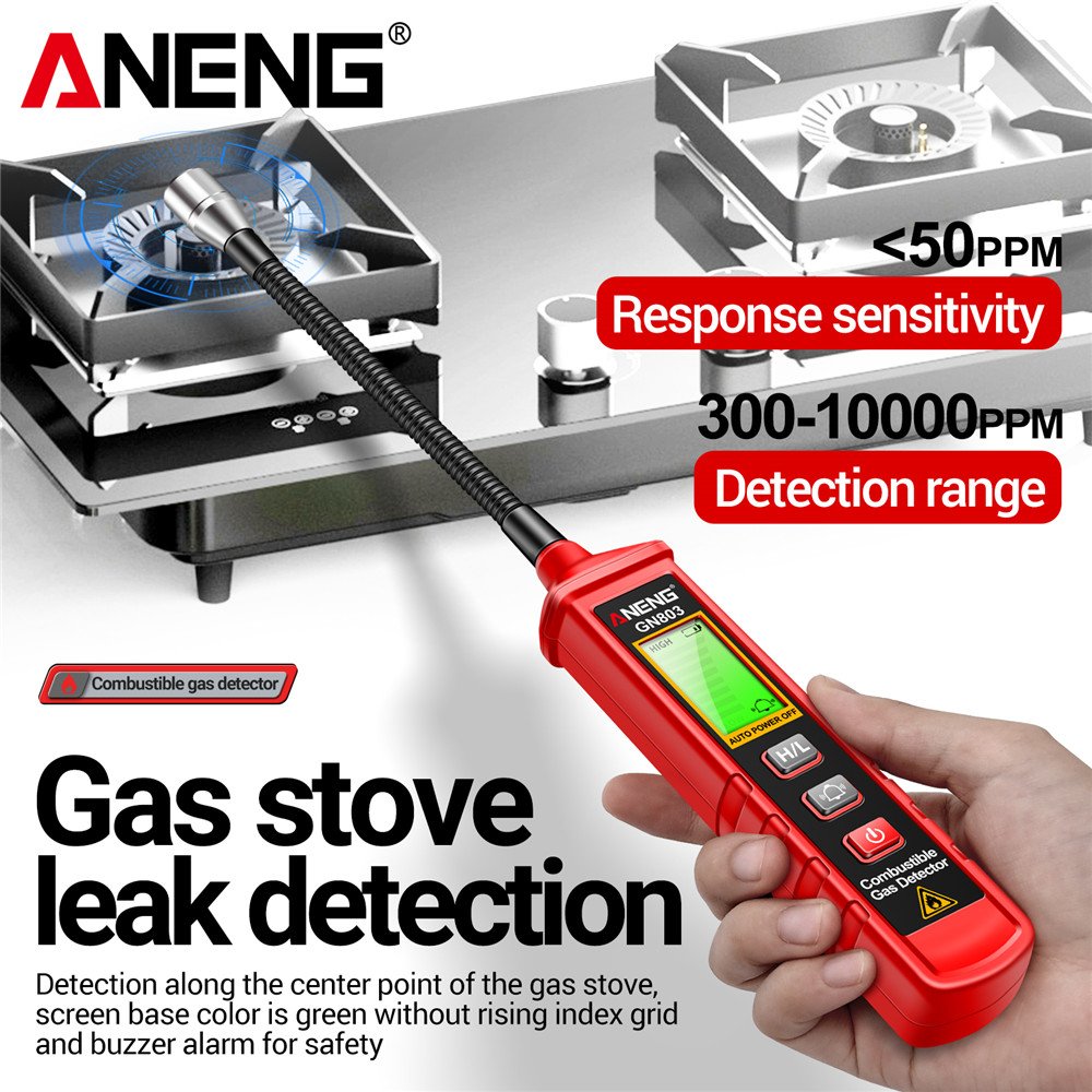 ANENG GN803 Handheld Gas Leak Detector Portable Gases Concentration Analyzer Meter Leakage Tools Methane Combustible Gas Testers