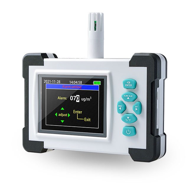 Portable Dust particle counter Air quality PM2.5 meter particle dust detector,can detect 0.3um 0.5um,1.0um 2.5um 5.0um 10um