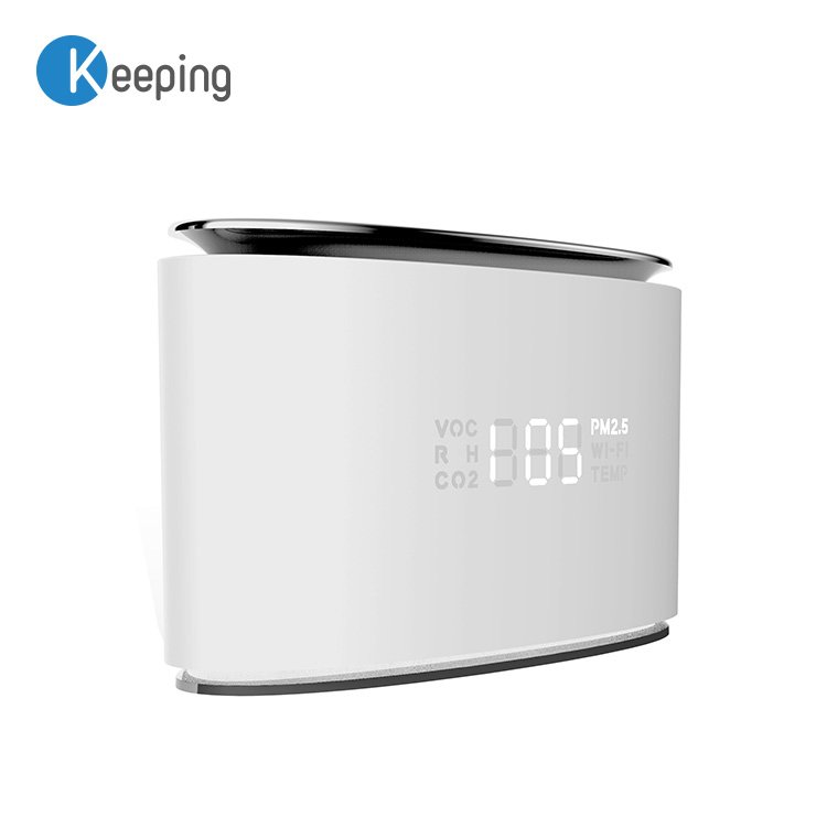 Indoor air quality monitor desktop carbon dioxide gas detector temperature and humidity monitor