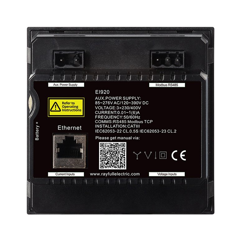 Rayfull EI920 3 Phase Meter Digital Ethernet TCP Port Communication Analyzer Power Quality Analyzer