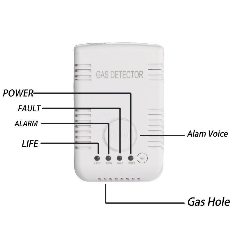 WEAJA New Household Gas Tester Meter with Alarm System Household Gas Detector and Combustible Gas Sensor for Home Security
