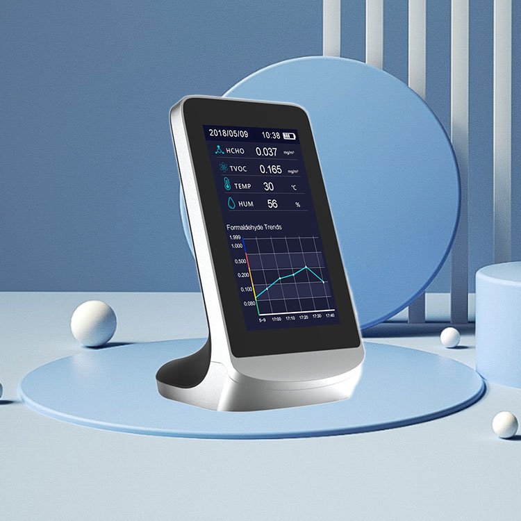 Desktop CO2 Meter HCHO PM2.5 TVOC Portable Carbon Dioxide Monitor WIFI