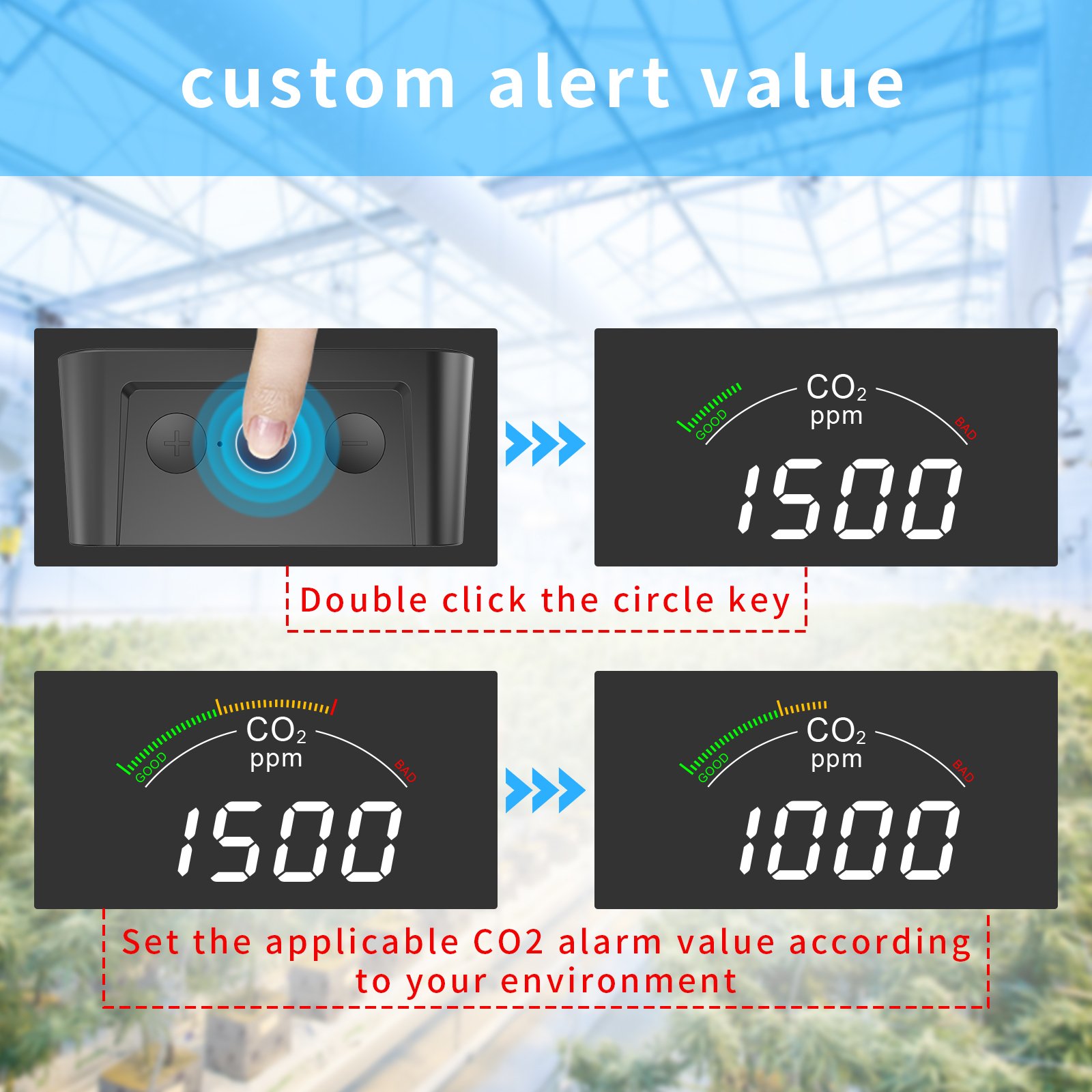PTH-9CW SMART Handheld Portable NDIR Co2 Carbon Dioxide Detector Co2 Meter Sensor Monitor