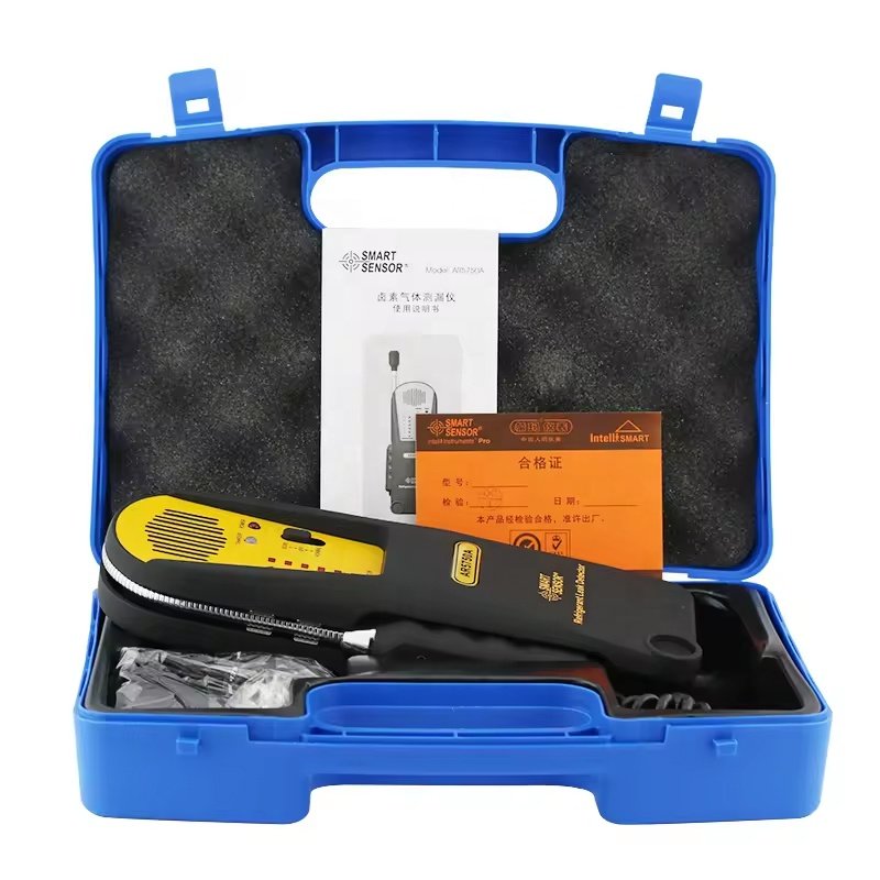 Smart Sensor AR5750A Refrigerant Leakage Detector USB Charging Fluorine Detector Halogen Leakage Tester Halogen Gas Detector