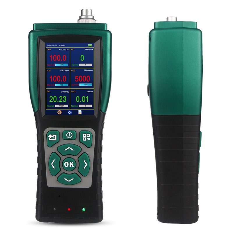 Rechargeable Portable Clip Gas Monitor Meter Tester Analyzer Sound Light Shock 4 in 1 Gas Detector