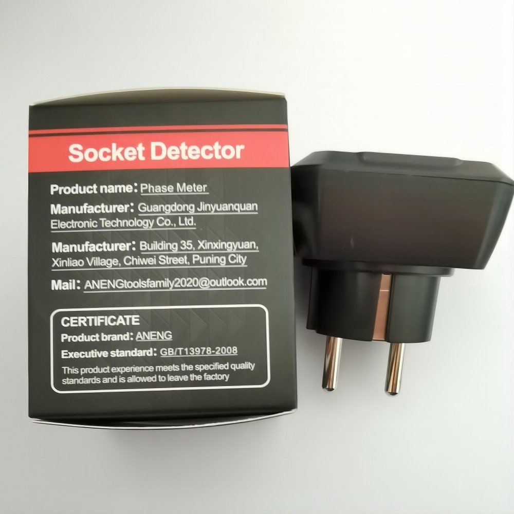 Europe type Socket Detector tester PHASE METER with voltage really time voltage display AC28BE