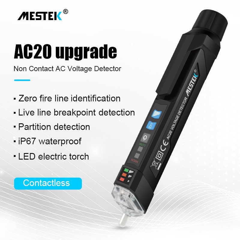 Tested by Intertek Digital socket wall ac power socket voltage detector sensor Voltage Tester pen measuring voltage 12-1000v