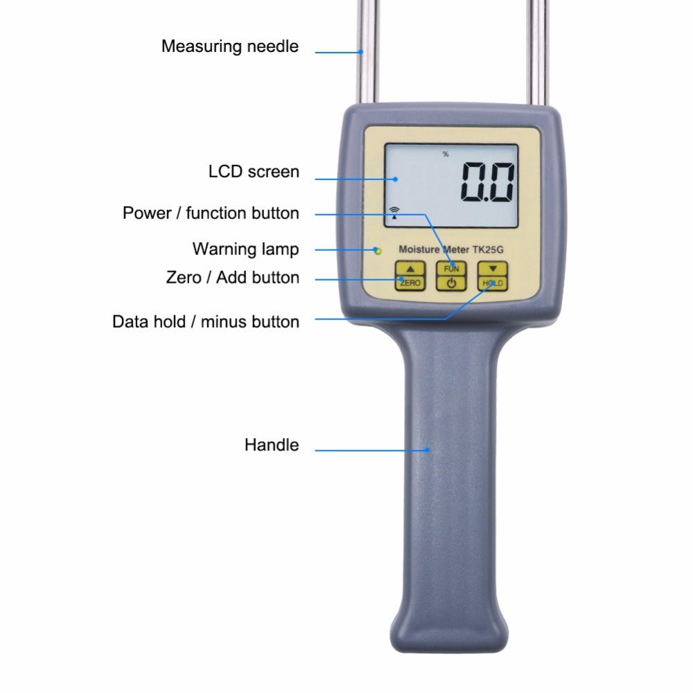 High precision New Grains Barley Corn Hay Oats Rapeseed Rough Rice,Sorghum,Soybeans, Wheat grain,Moisture Meter TK25G