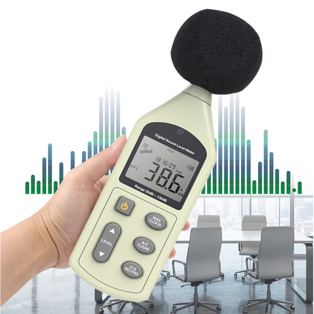 Professional Noise Meter Measurement 30-130dB Intelligent Digital Sound Level Meter Volume Sensor Handheld Digital Noise Tester