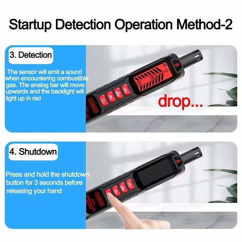 Gas-sensitive Semi-conduct Detector 300~10000PPM Gas Leakage Analyzer Combustible Meter Environment Test Sensor Tool