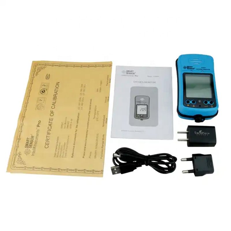 Smart Sensor AS8901 Portable Digital Oxygen Analyzer Riot Control Oxygen Gas Analyzer O2 Gas Tester Monitor Oxygen Leak Location