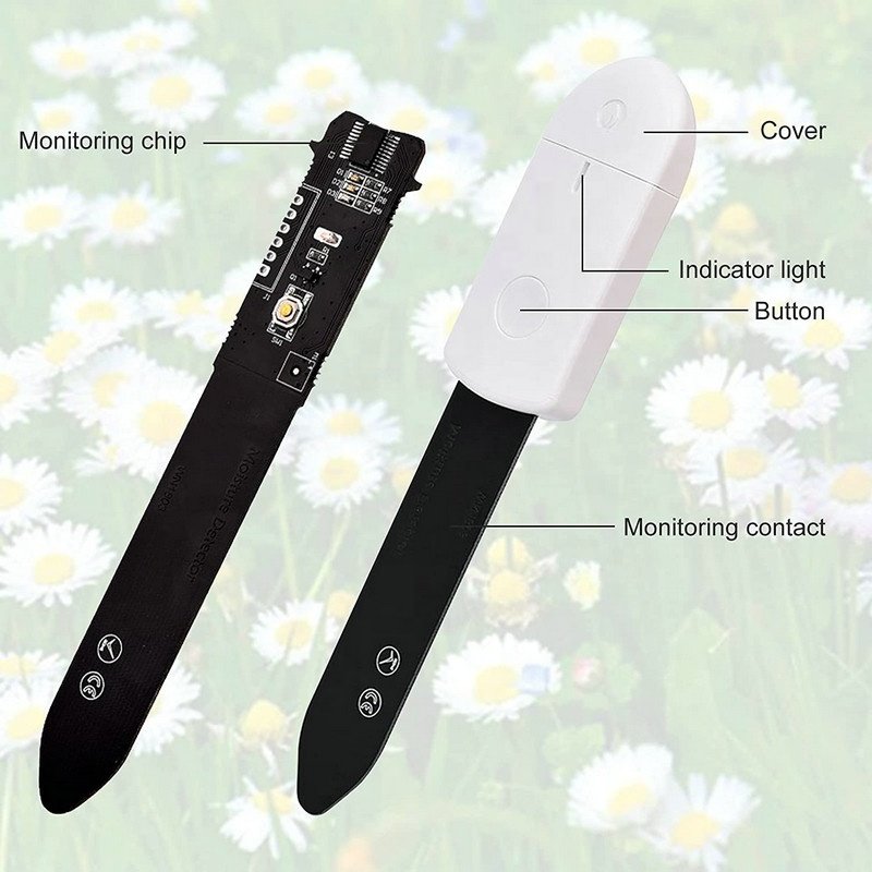 Soil Moisture Meter Smart Plant Flower Care Monitor Sensor Soil Water Tester Detector for Home Garden Lawn Farm