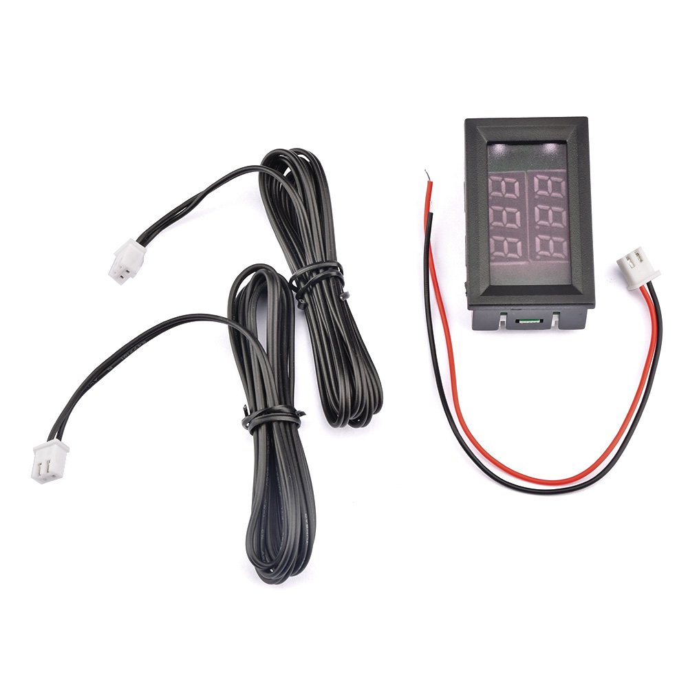 diymore Dual LED Digit Thermometer 2 NTC 10K Thermostat Sensor Probe DC 4-28V Temperature Monitor Tester for Car Indoor Detector