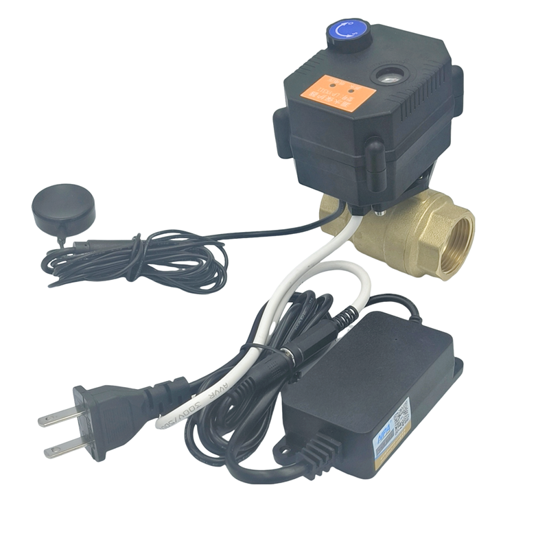 Water leak detector sensor system with automatic water shut-off valve turn off leakage for washing machine water heater sink