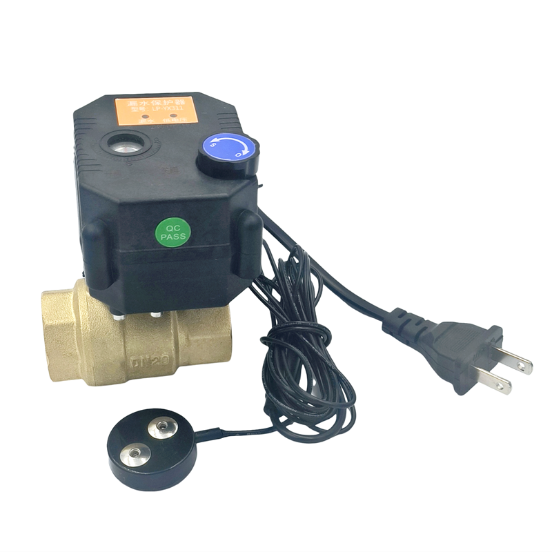 Water leak detector sensor system with automatic water shut-off valve turn off leakage for washing machine water heater sink