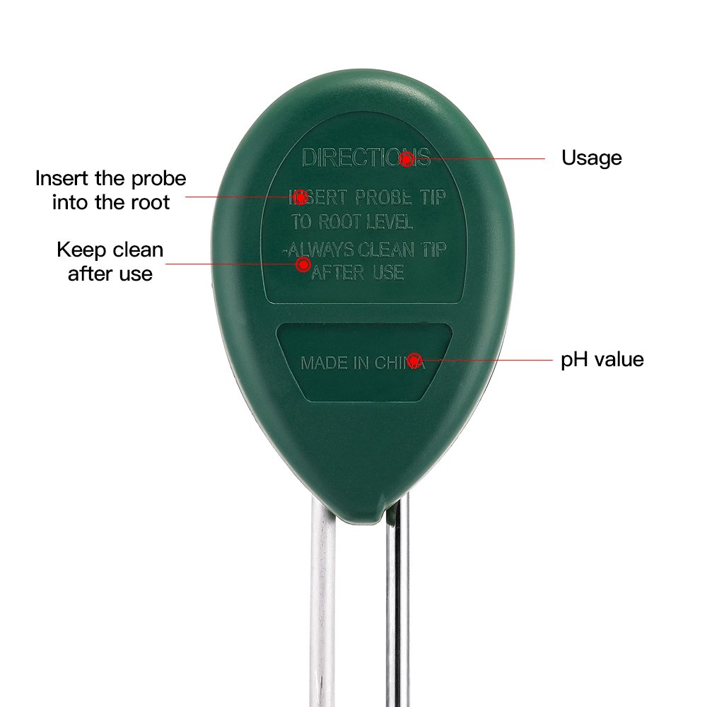 3 in 1 Soil PH Meter Sunlight PH Tester Garden Flowers Soil Moisture Sensor Meter Plants Acidity Humidity PH Monitor Detector