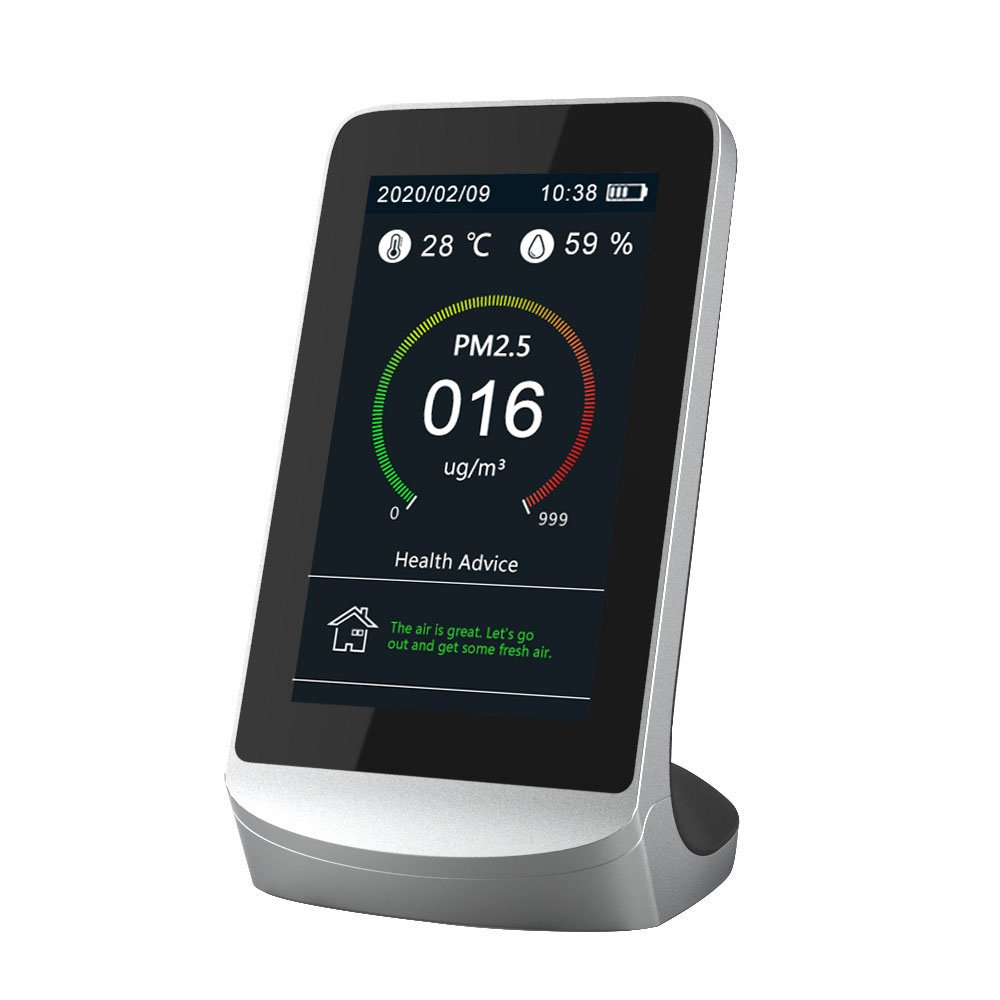 Air quality monitor pm2.5 detector HCHO/TVOC/PM2.5/PM1.0/PM10 temperature and humidity