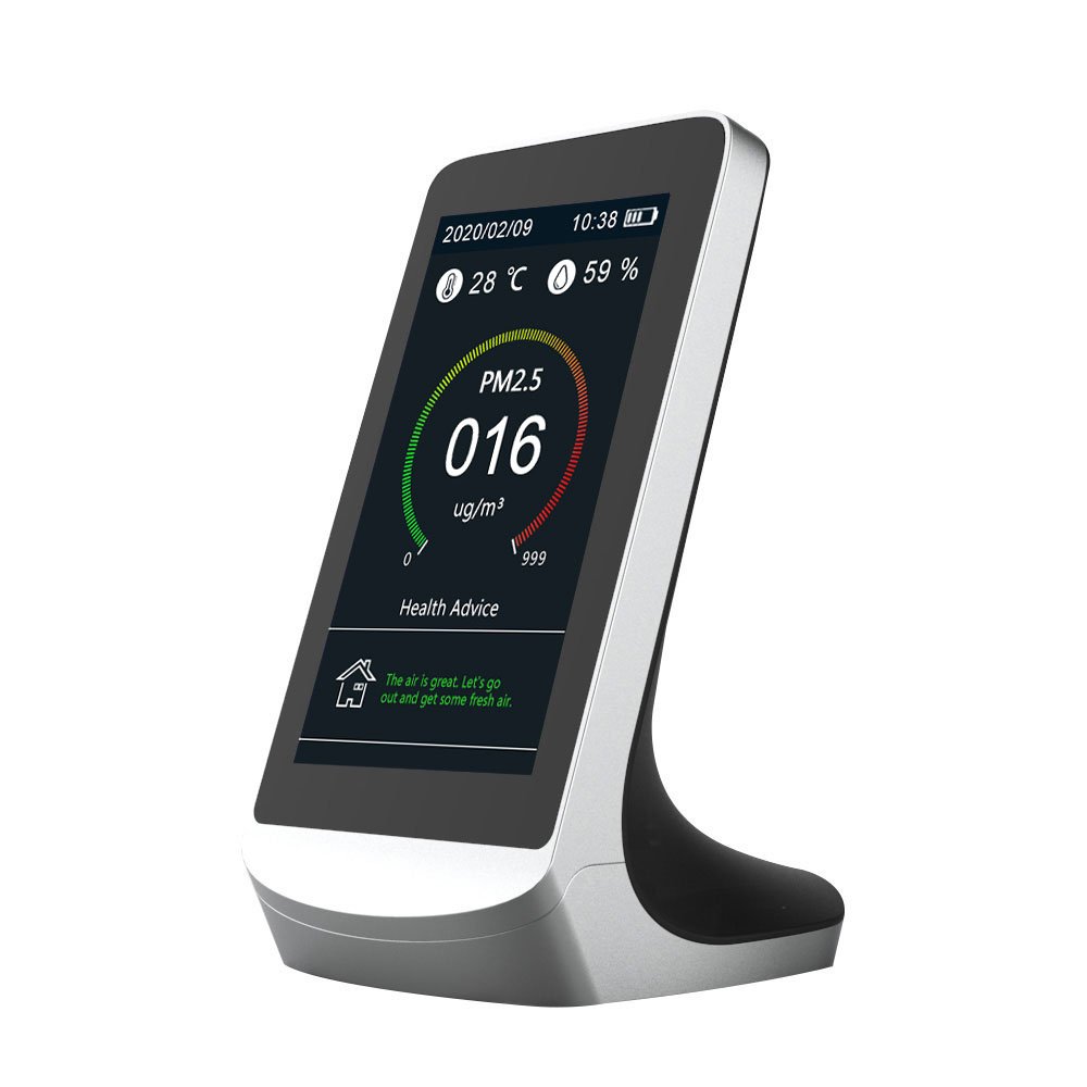 Air quality monitor pm2.5 detector HCHO/TVOC/PM2.5/PM1.0/PM10 temperature and humidity
