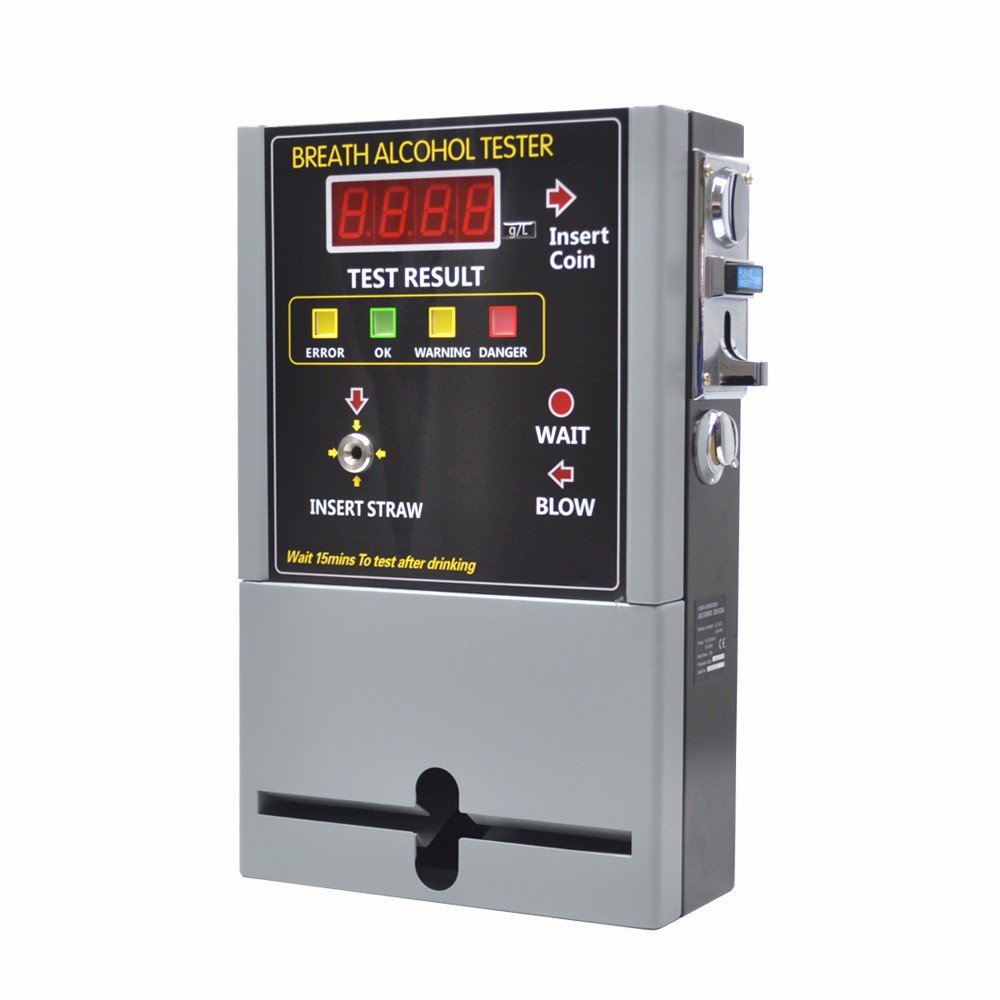 Digital Coin Operated Breath Alcohol Tester/Breathalyzer, Fuel Cell Alcohol Analyzer and Detector